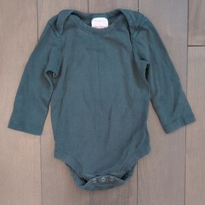 Hanna Andersson 6-12 Months Deep Green Long Sleeve Bodysuit
